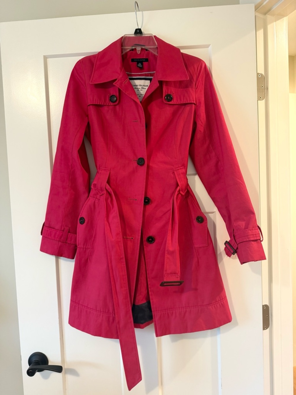 Tommy Hilfiger Hot Pink Trench Coat